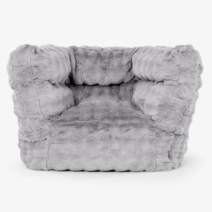 Albert Sittsäck Fåtölj 2.0 - Fuskpäls Bubble Grå 01