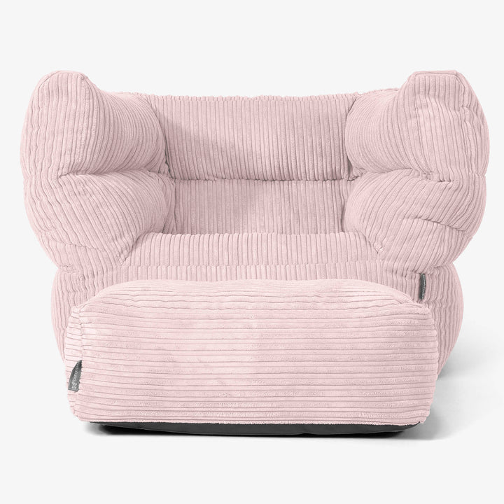 Albert Sittsäck Fåtölj 2.0 - Klassisk Manchestertyg Rosa 02