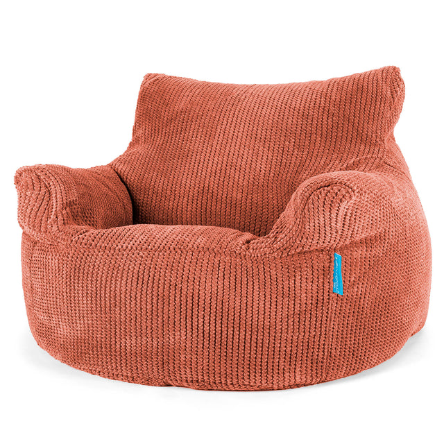 Barnfåtölj Saccosäck 3-8 år - Pom-pom Pumpaorange 01