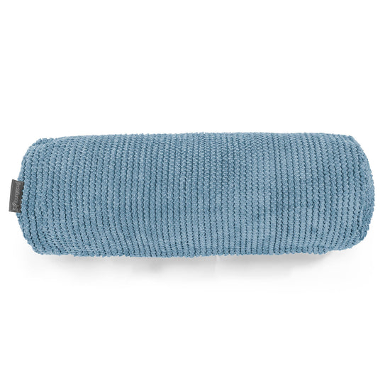 Cylinderkuddfodral 20 x 55cm - Pom-pom Himmelsblå 02