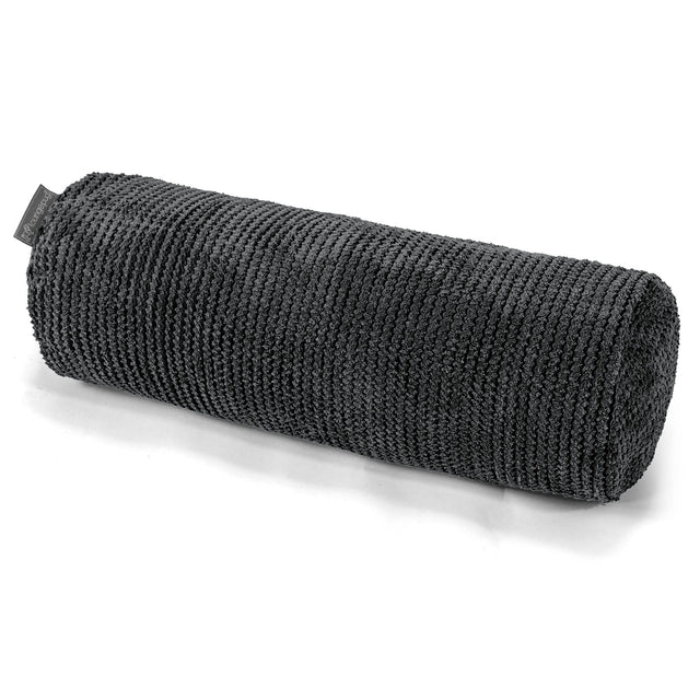 Cylinderkuddfodral 20 x 55cm - Pom-pom Svart 01