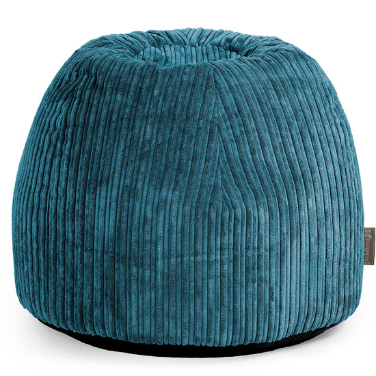 Sminkstol Puff - Klassisk Manchestertyg Teal - 01