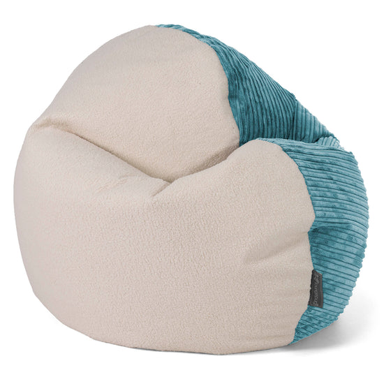 Flexforma Saccosäck för Vuxna - Boucle & Manchestertyg Turkos 01
