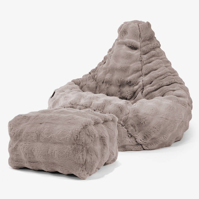 Game Fåtölj Saccosäck - Fuskpäls Bubble Minkbrun 01