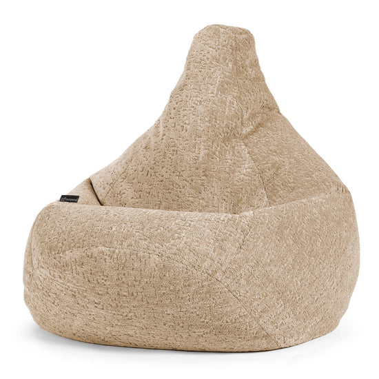 Game Fåtölj Saccosäck - Lyxig Chenille Minkbrun 02