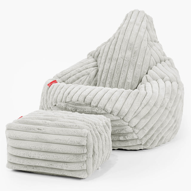 Game Fåtölj Saccosäck - Ultraplyschmanchestertyg Salviagrön 01