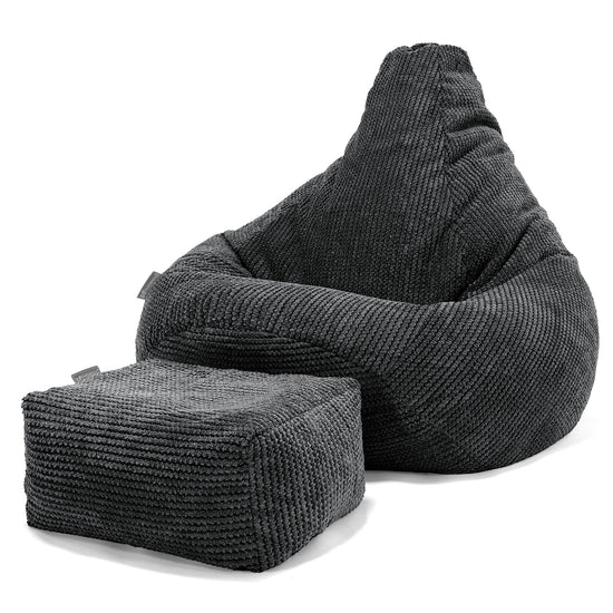 Game Fåtölj Saccosäck - Pom-pom Svart 01