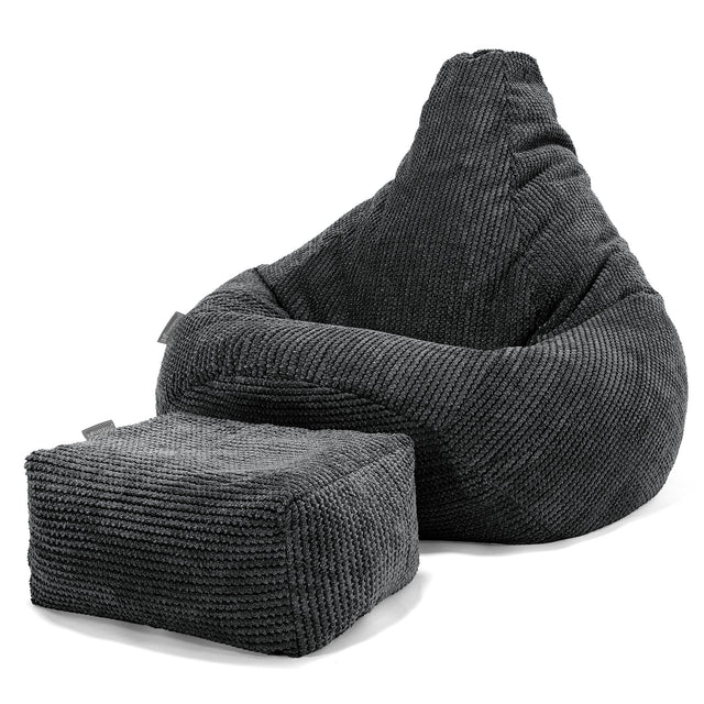 Game Fåtölj Saccosäck - Pom-pom Svart 01