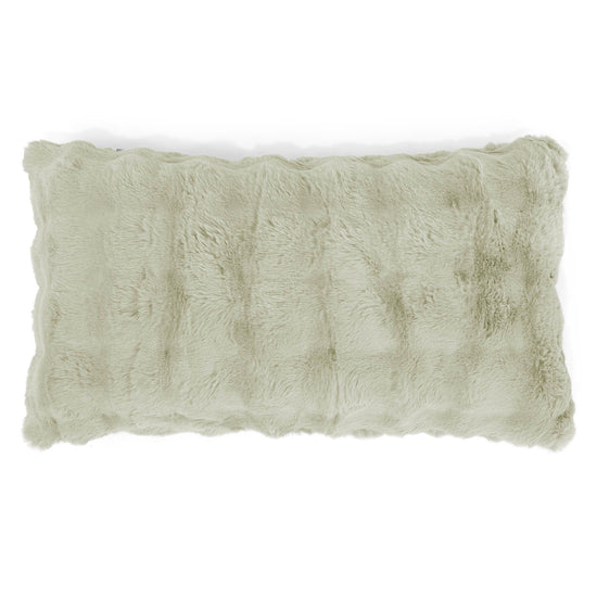Jätte Kuddfodral 40 x 70cm - Fuskpäls Bubble Salviagrön 01