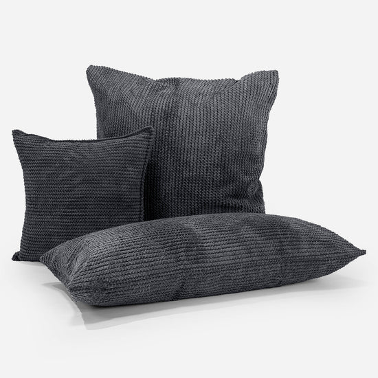 Jätte Kuddfodral 40 x 70cm - Pom-pom Svart 03