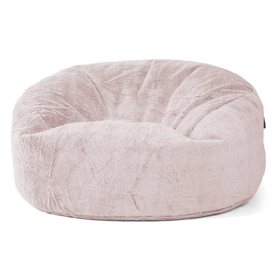 Jätte Saccosäck Soffa 'Mammut' - Fuskkaninpäls Gammelrosa 01