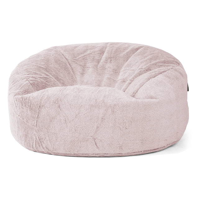Jätte Saccosäck Soffa 'Mammut' - Fuskkaninpäls Gammelrosa 01