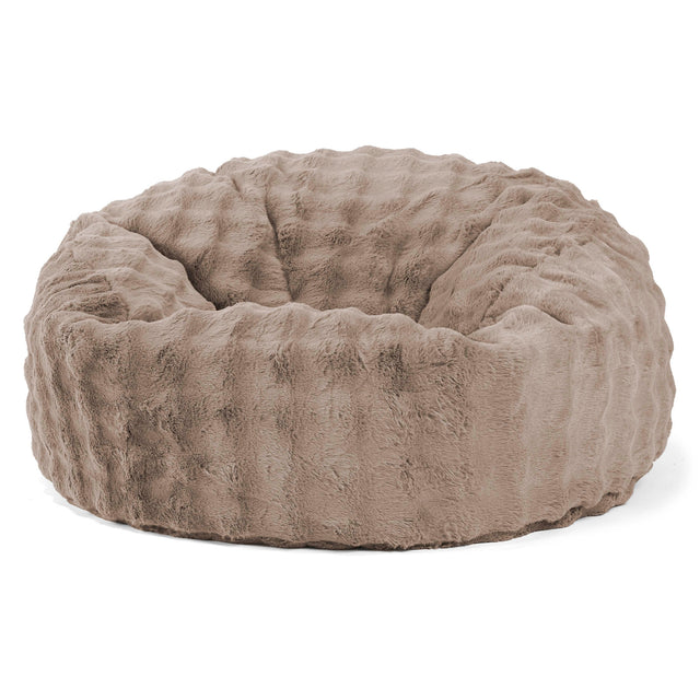 Jätte Saccosäck Soffa 'Mammut' - Fuskpäls Bubble Minkbrun 01