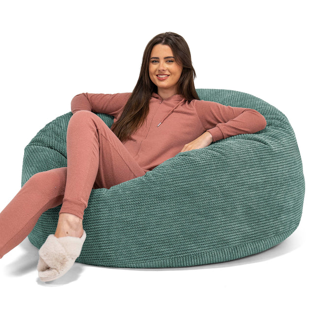 Jätte Saccosäck Soffa 'Mammut' - Pom-pom Mossgrön 01