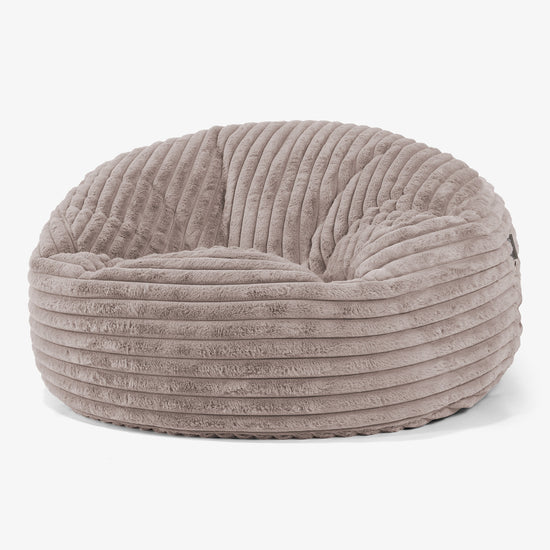 Jätte Saccosäck Soffa 'Mammut' - Ultraplyschmanchestertyg Minkbrun 01