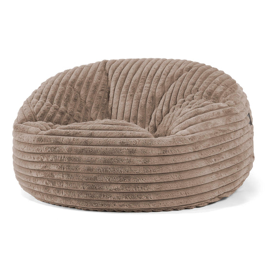 Jätte Saccosäck Soffa 'Mammut' - Ultraplyschmanchestertyg Minkbrun 01