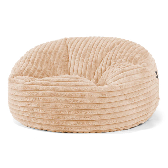 Jätte Saccosäck Soffa 'Mammut' - Ultraplyschmanchestertyg Persika 01
