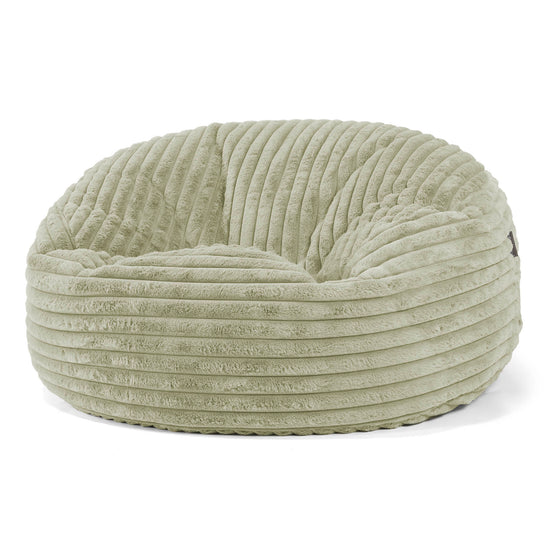 Jätte Saccosäck Soffa 'Mammut' - Ultraplyschmanchestertyg Salviagrön 01