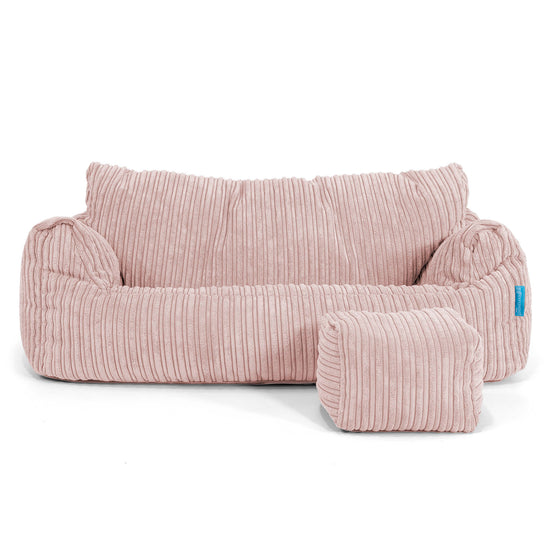 Josephine Saccosäckssoffa för Barn 1-5 år - Klassisk Manchestertyg Rosa 02