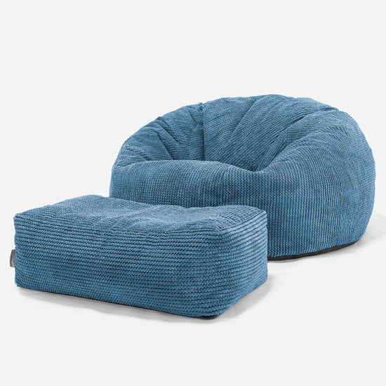 Klassisk Saccosäck Soffa - Pom-pom Himmelsblå 02