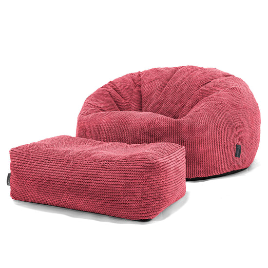 Klassisk Saccosäck Soffa - Pom-pom Pastellröd 02
