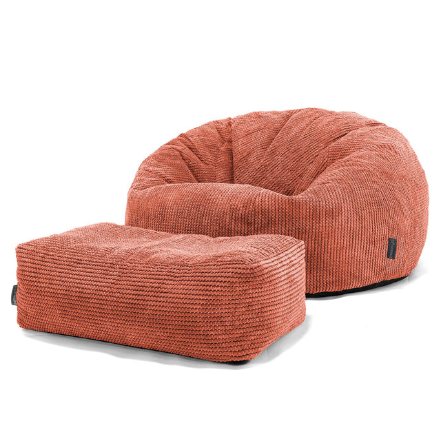 Klassisk Saccosäck Soffa - Pom-pom Pumpaorange 02