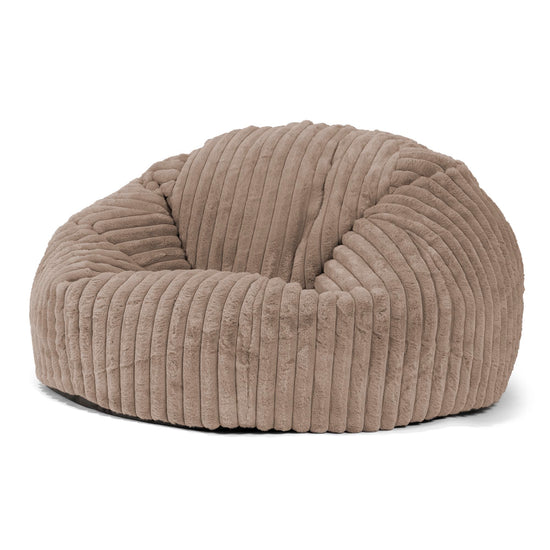 Klassisk Saccosäck Soffa - Ultraplyschmanchestertyg Minkbrun 01