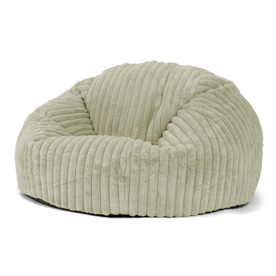 Klassisk Saccosäck Soffa - Ultraplyschmanchestertyg Salviagrön 01