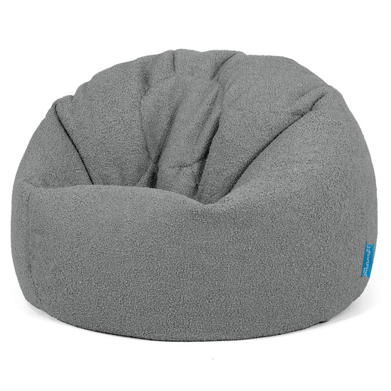 Klassisk Sittsäck Stol Barn 1-5 år - Boucle Grå 01