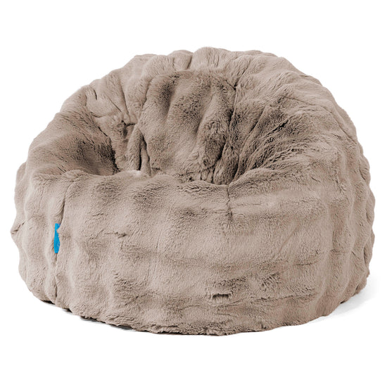 Klassisk Sittsäck Stol Barn 1-5 år - Fuskpäls Bubble Minkbrun 01