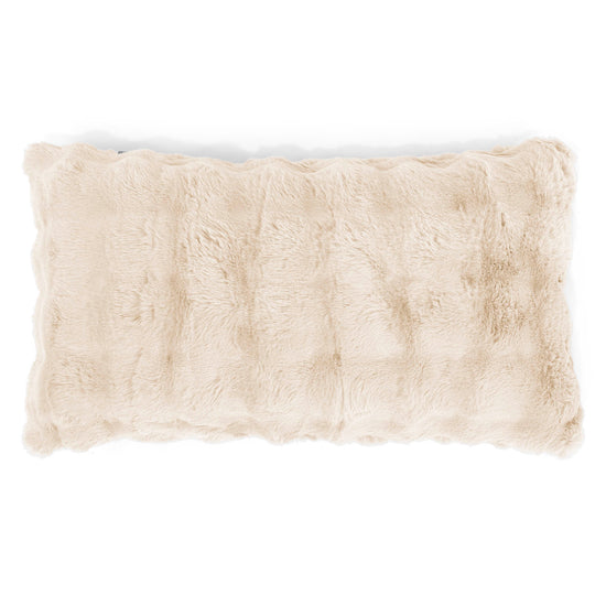 Jätte Kuddfodral 40 x 70cm - Fuskpäls Bubble Gräddvit 01