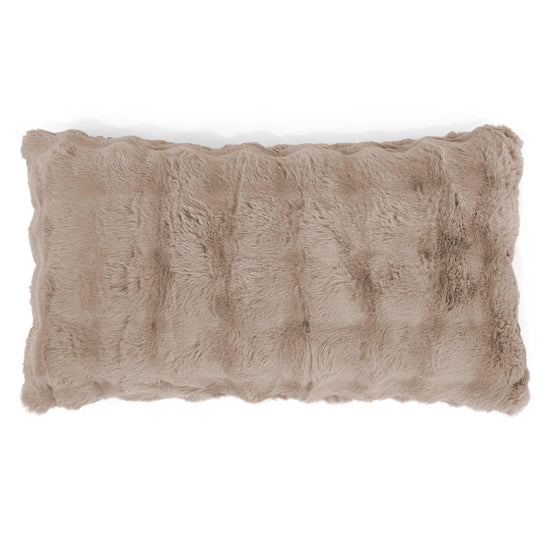 Jätte Kuddfodral 40 x 70cm - Fuskpäls Bubble Minkbrun 01