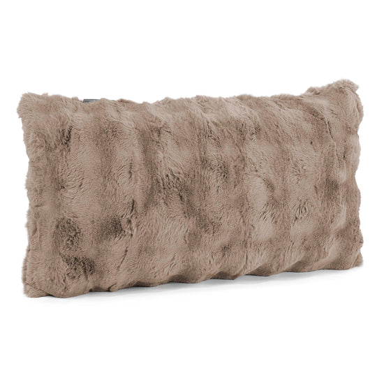 Jätte Kuddfodral 40 x 70cm - Fuskpäls Bubble Minkbrun 02