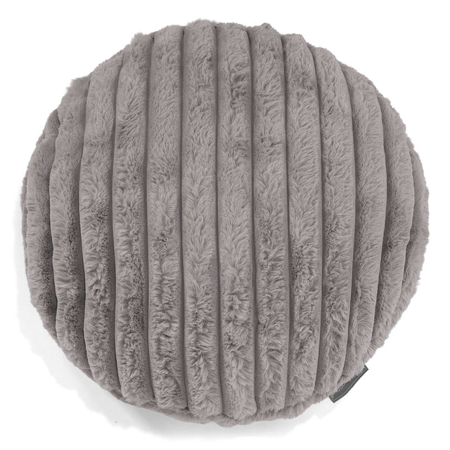 Kuddfodral Rund 50cm - Ultraplyschmanchestertyg Grå 01
