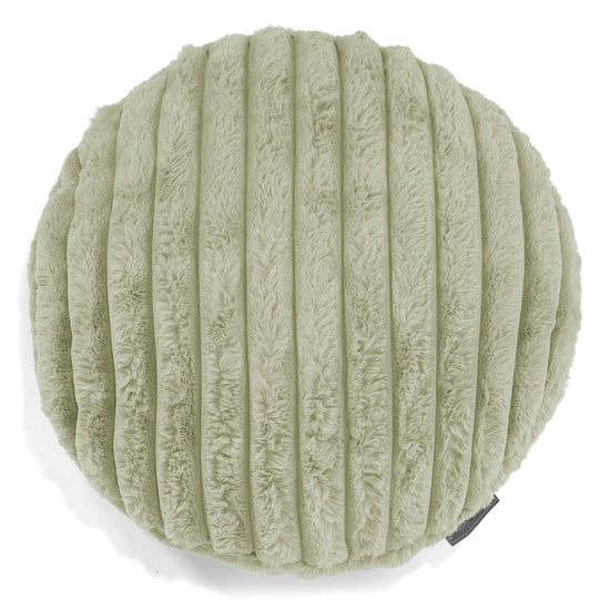 Kuddfodral Rund 50cm - Ultraplyschmanchestertyg Salviagrön 01