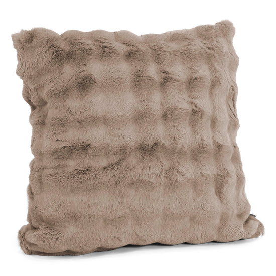 Kuddfodral XL 70 x 70cm - Fuskpäls Bubble Minkbrun 02