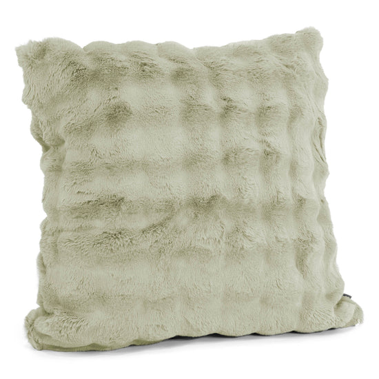 Kuddfodral XL 70 x 70cm - Fuskpäls Bubble Salviagrön 02