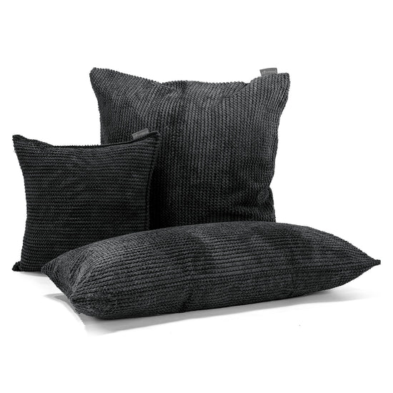 Kuddfodral 47 x 47cm - Pom-pom Svart 04