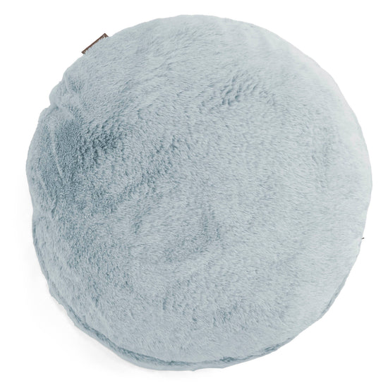 Kuddfodral Rund 50cm - Fuskkaninpäls Gammelblå 01