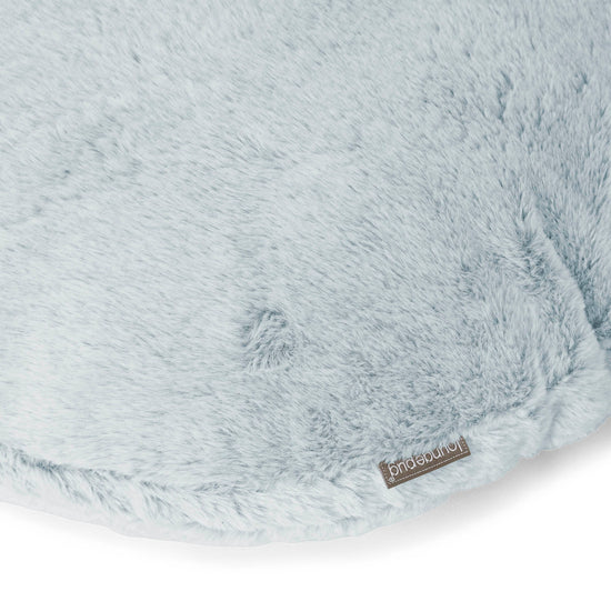 Kuddfodral Rund 50cm - Fuskkaninpäls Gammelblå 02