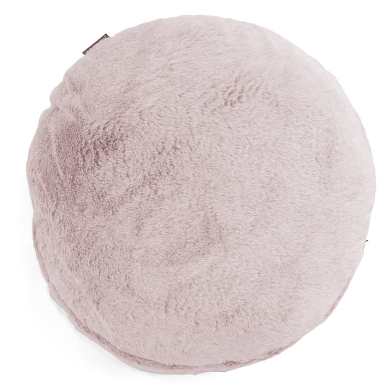 Kuddfodral Rund 50cm - Fuskkaninpäls Gammelrosa 01