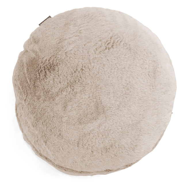 Kuddfodral Rund 50cm - Fuskkaninpäls Gyllenbrun 01
