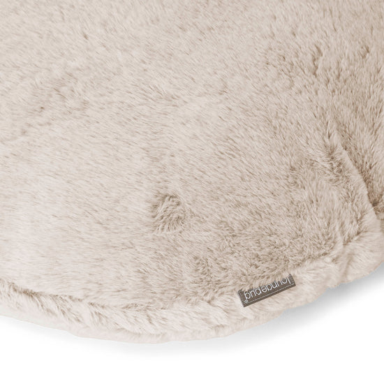 Kuddfodral Rund 50cm - Fuskkaninpäls Gyllenbrun 02