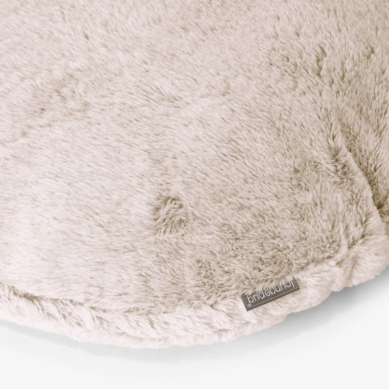 Kuddfodral Rund 50cm - Fuskkaninpäls Gyllenbrun 02