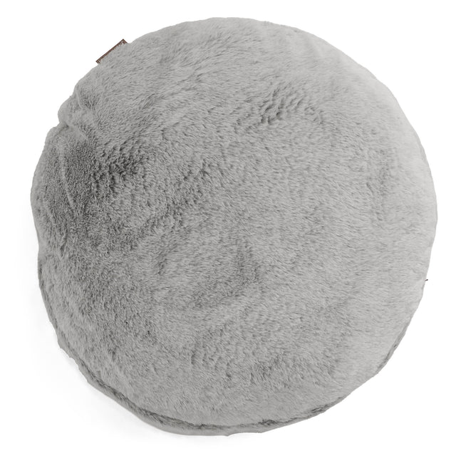 Kuddfodral Rund 50cm - Fuskkaninpäls Ljusgrå 01