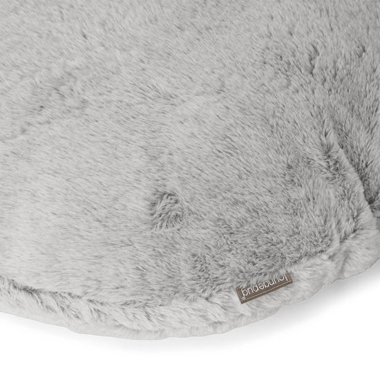 Kuddfodral Rund 50cm - Fuskkaninpäls Ljusgrå 02