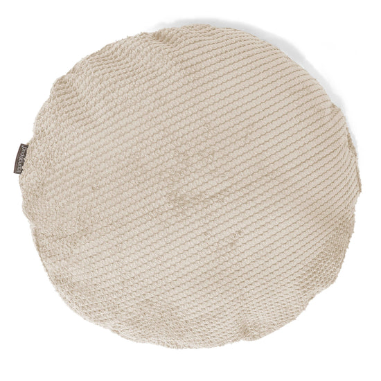 Kuddfodral Rund 50cm - Pom-pom Elfenbensvit 01
