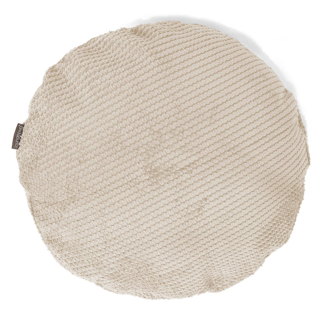 Kuddfodral Rund 50cm - Pom-pom Elfenbensvit 01