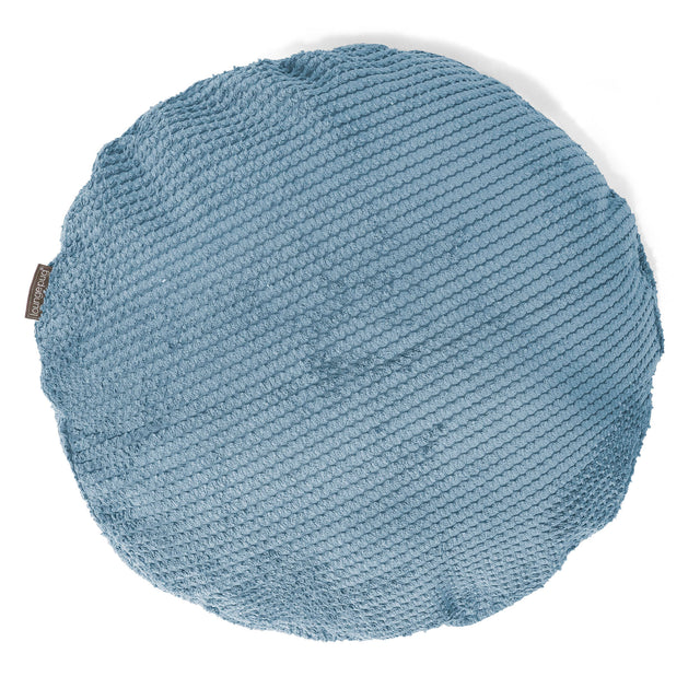 Kuddfodral Rund 50cm - Pom-pom Himmelsblå01