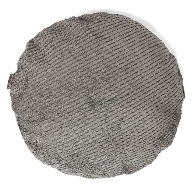 Kuddfodral Rund 50cm - Pom-pom Mörkgrå 01